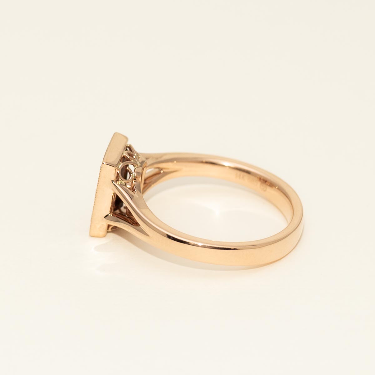 Stained Glass Maine Pink Tourmaline Ring in 14kt Rose Gold