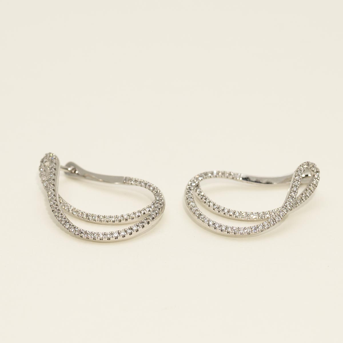 Diamond Fashion Hoop Earrings in 14kt White Gold (1/2ct tw)