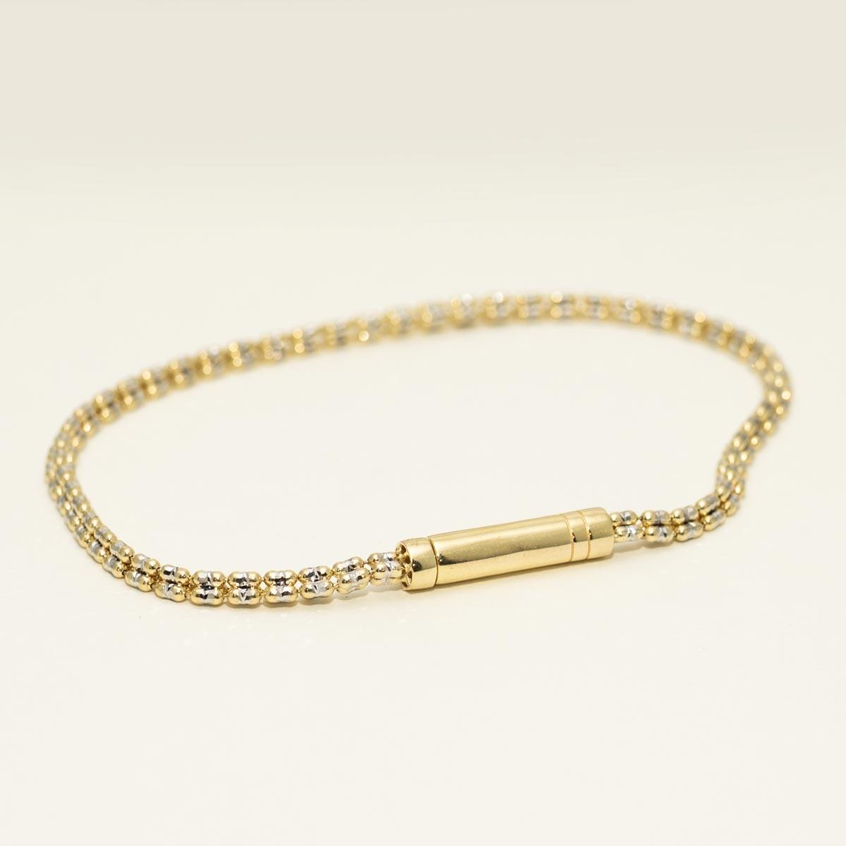 Ice Link Bracelet in 14kt Yellow and White Gold