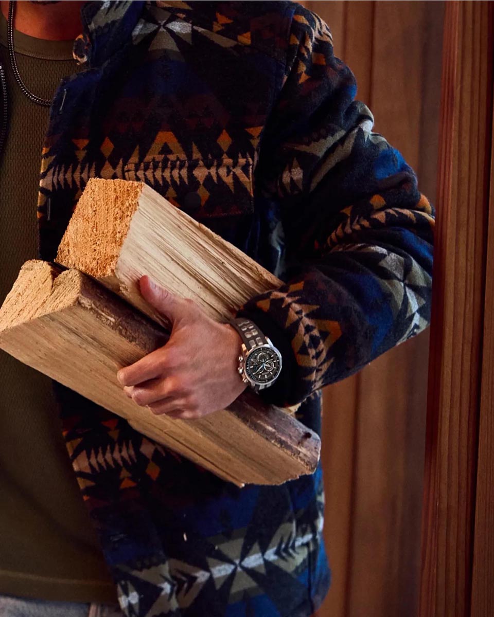 Citizen Sport Luxury Watch with Black Dial and Stainless Steel and Rubber Strap (eco-drive movement)