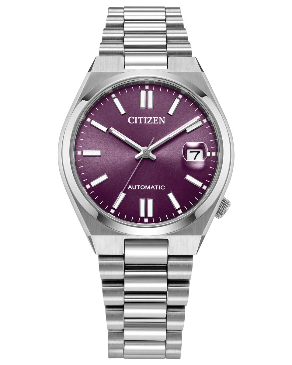 Citizen Tsuyosa Watch with Purple Dial and Stainless Steel Bracelet (automatic movement)