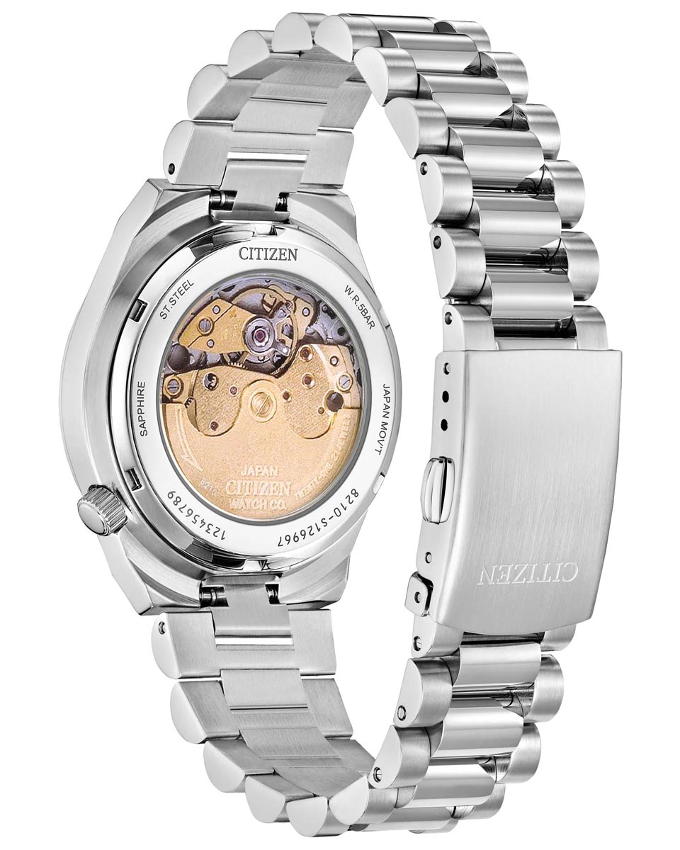 Citizen Tsuyosa Watch with Purple Dial and Stainless Steel Bracelet (automatic movement)