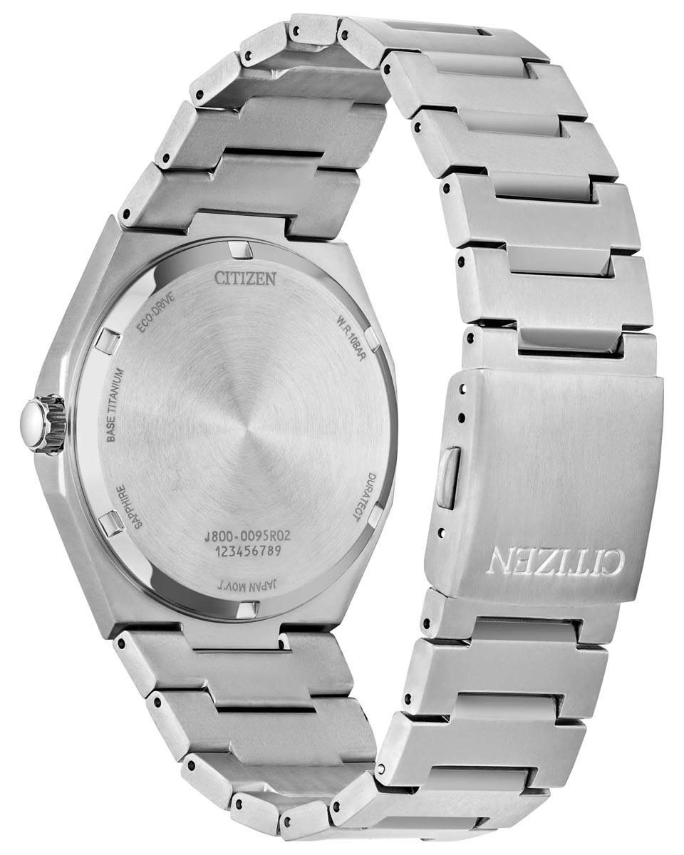 Citizen Zenshin Watch with White Dial and Titanium Bracelet (ecodrive movement)