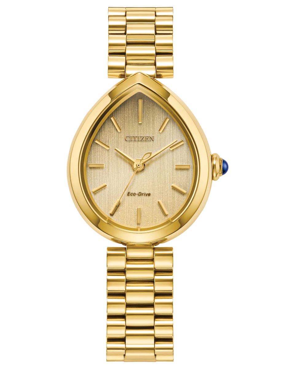 Citizen L Rainell Watch with Yellow Dial and Yellow Stainless Steel Bracelet (26mm and eco drive movement)