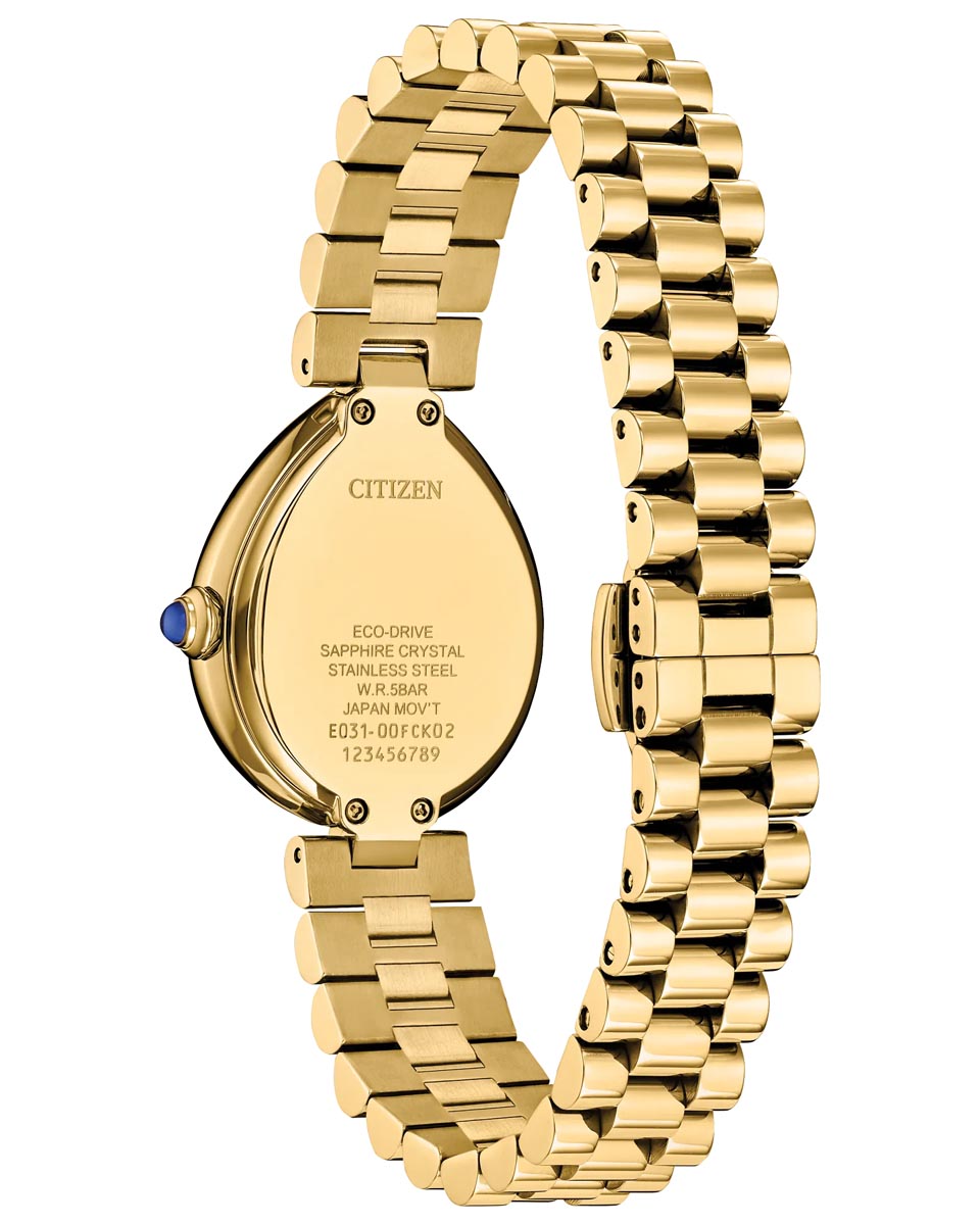 Citizen L Rainell Watch with Yellow Dial and Yellow Stainless Steel Bracelet (26mm and eco drive movement)