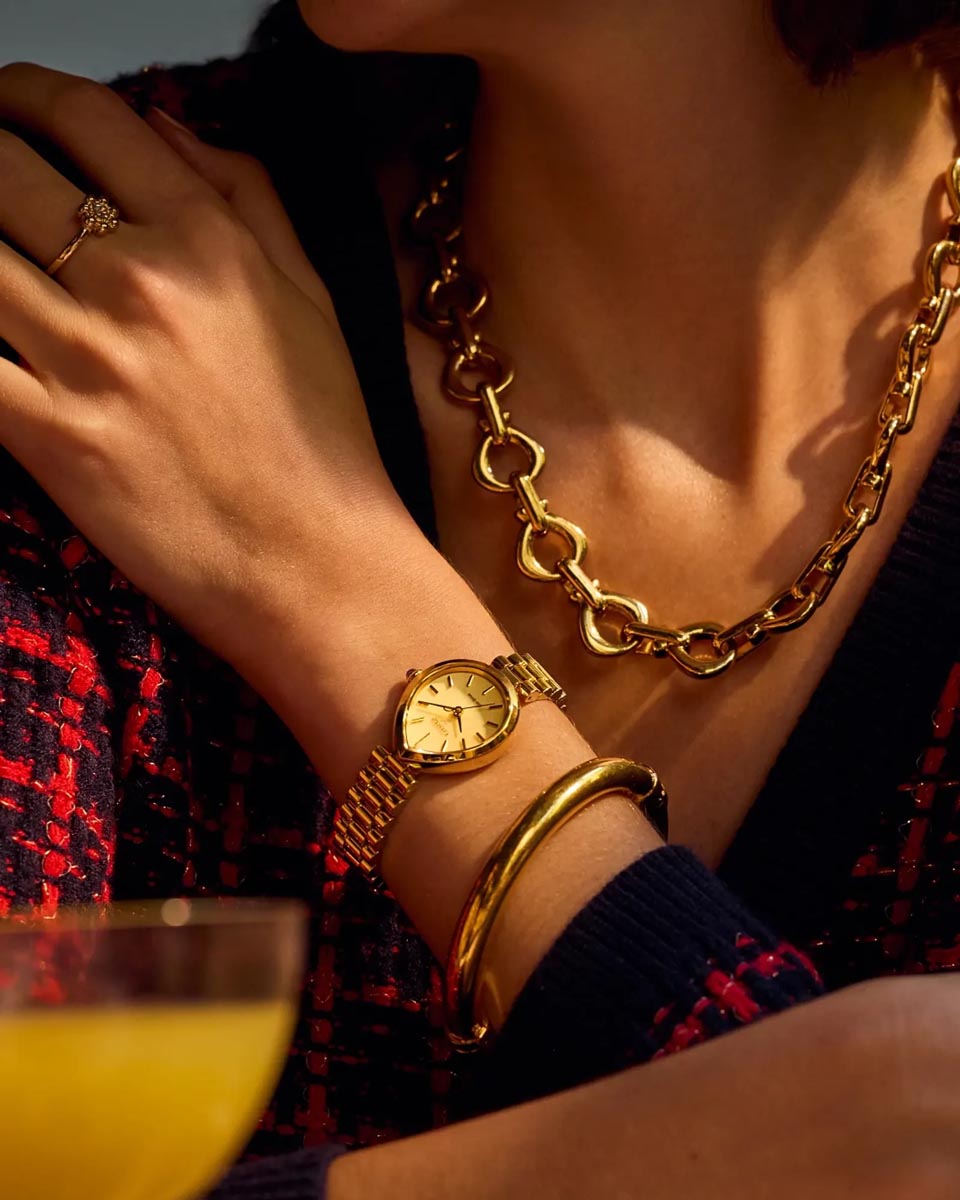 Citizen L Rainell Watch with Yellow Dial and Yellow Stainless Steel Bracelet (26mm and eco drive movement)