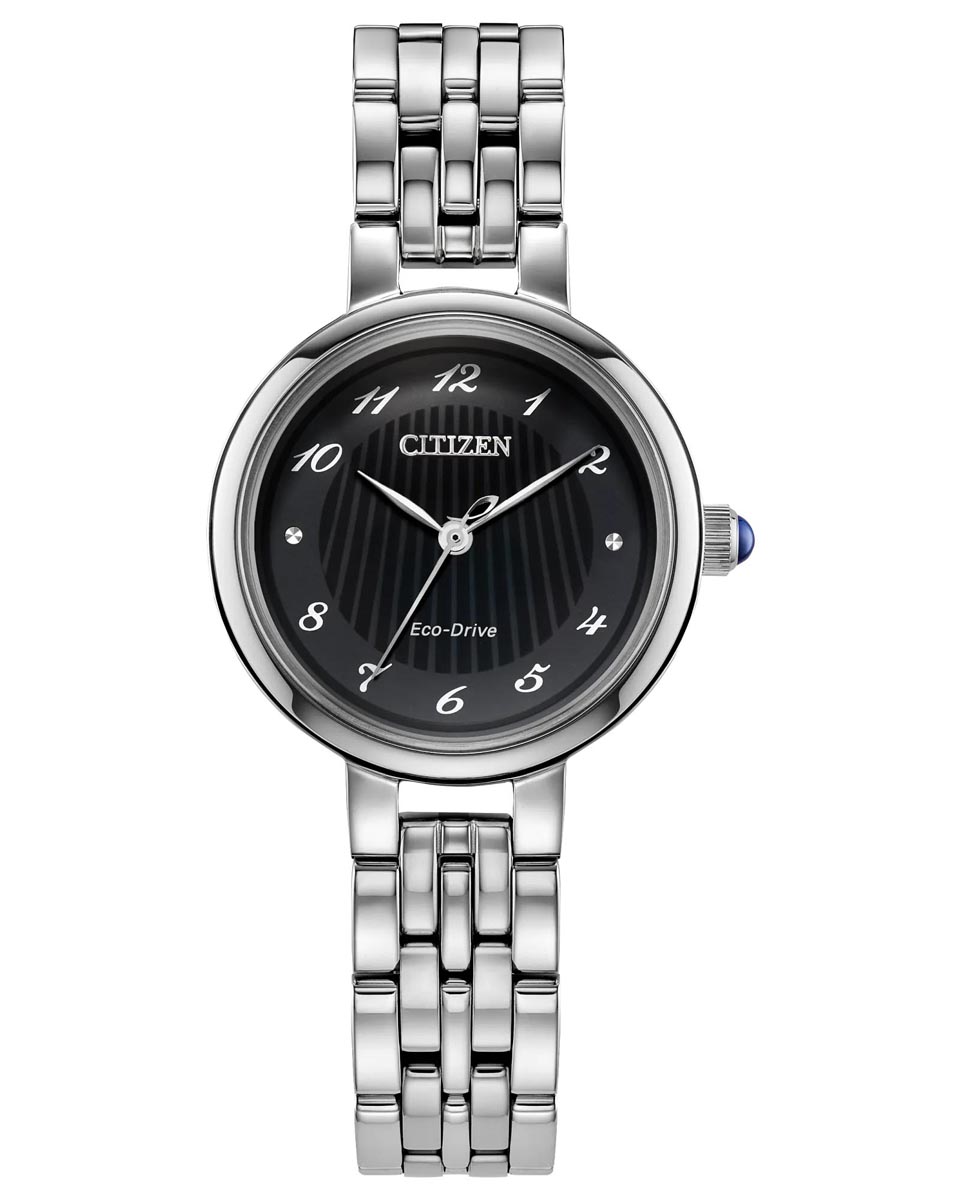 Citizen Classic Watch with Black Dial and Stainless Steel Bracelet (eco-drive movement)