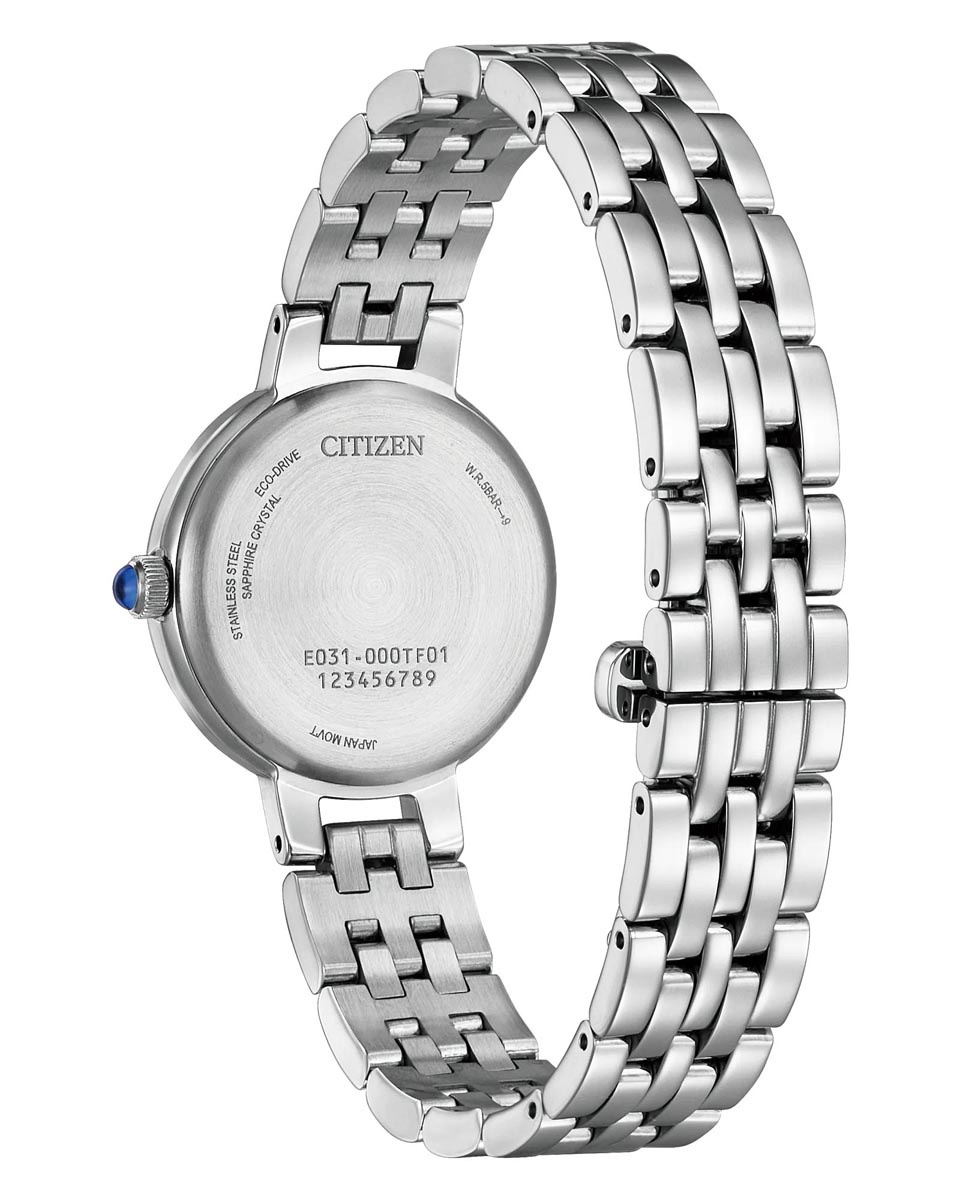 Citizen Classic Watch with Black Dial and Stainless Steel Bracelet (eco-drive movement)