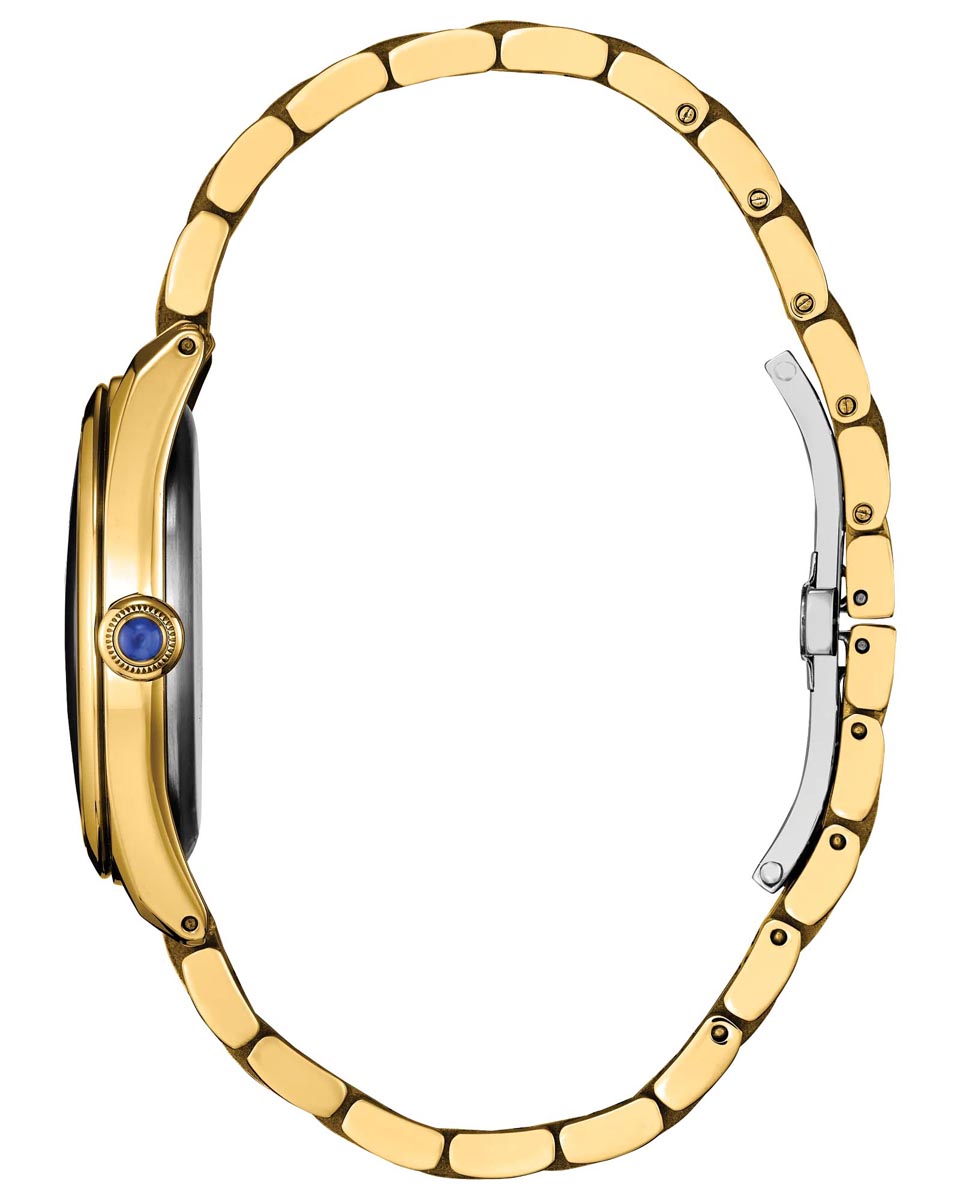 Citizen Classic Watch with Blue Dial and Gold Toned Stainless Steel Bracelet (eco-drive movement)