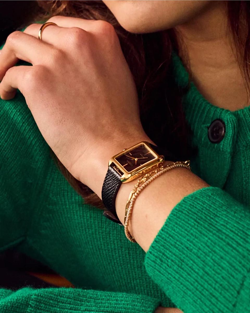 Citizen Dress Classic Watch with Black Dial and Black Leather Strap (eco-drive movement)