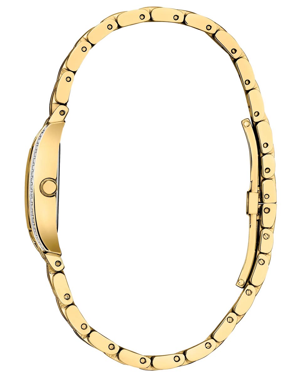 Citizen Petite Palidoro Watch with Black Dial and Gold Toned Stainless Steel Bracelet (eco-drive)