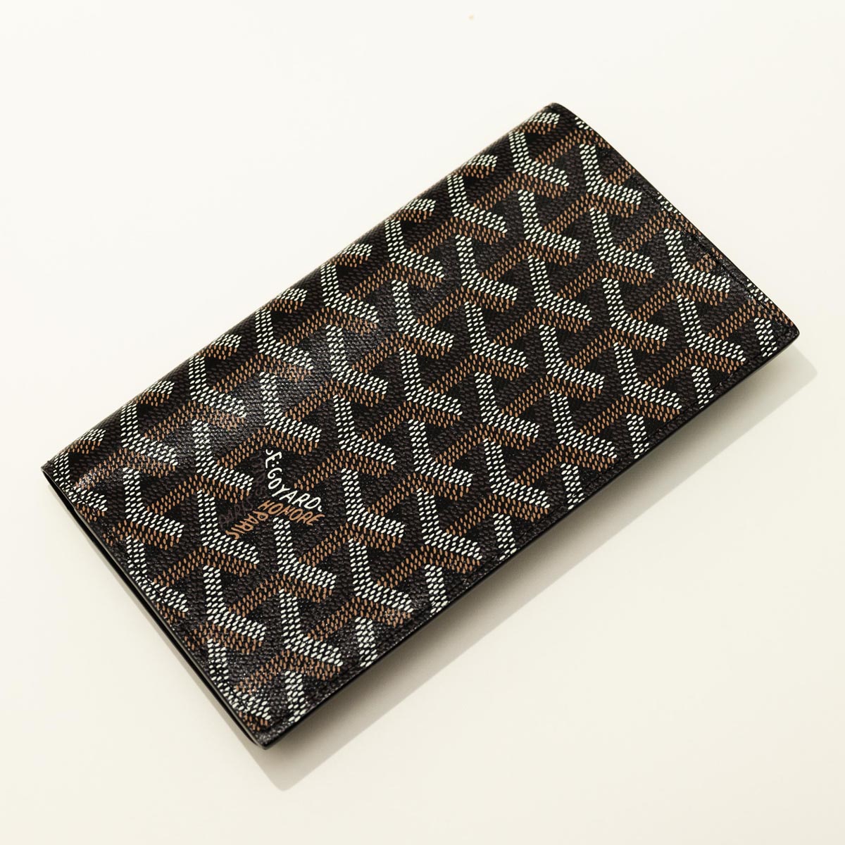 Pre Owned Goyard Richelieu Black Canvas Wallet
