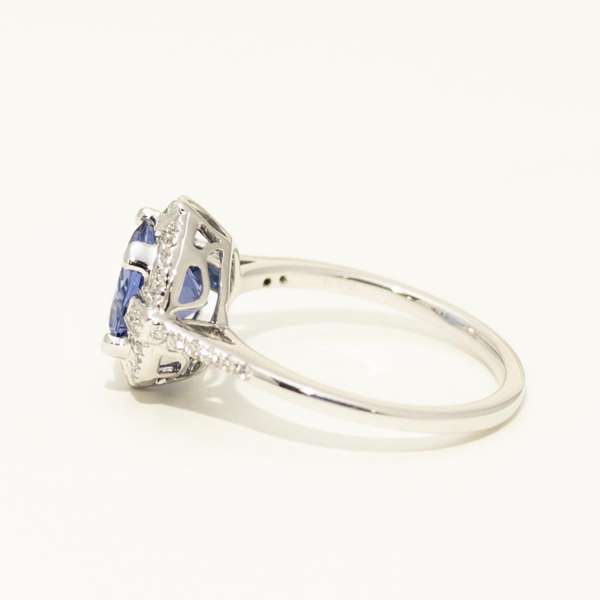 Tanzanite Ring in 14kt White Gold with Diamonds (1/5ct tw)