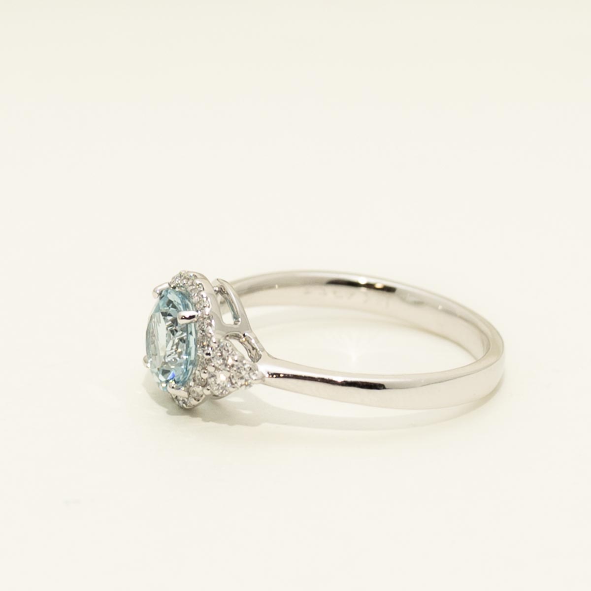 Aquamarine Ring in 14kt White Gold with Diamonds (1/5ct tw)