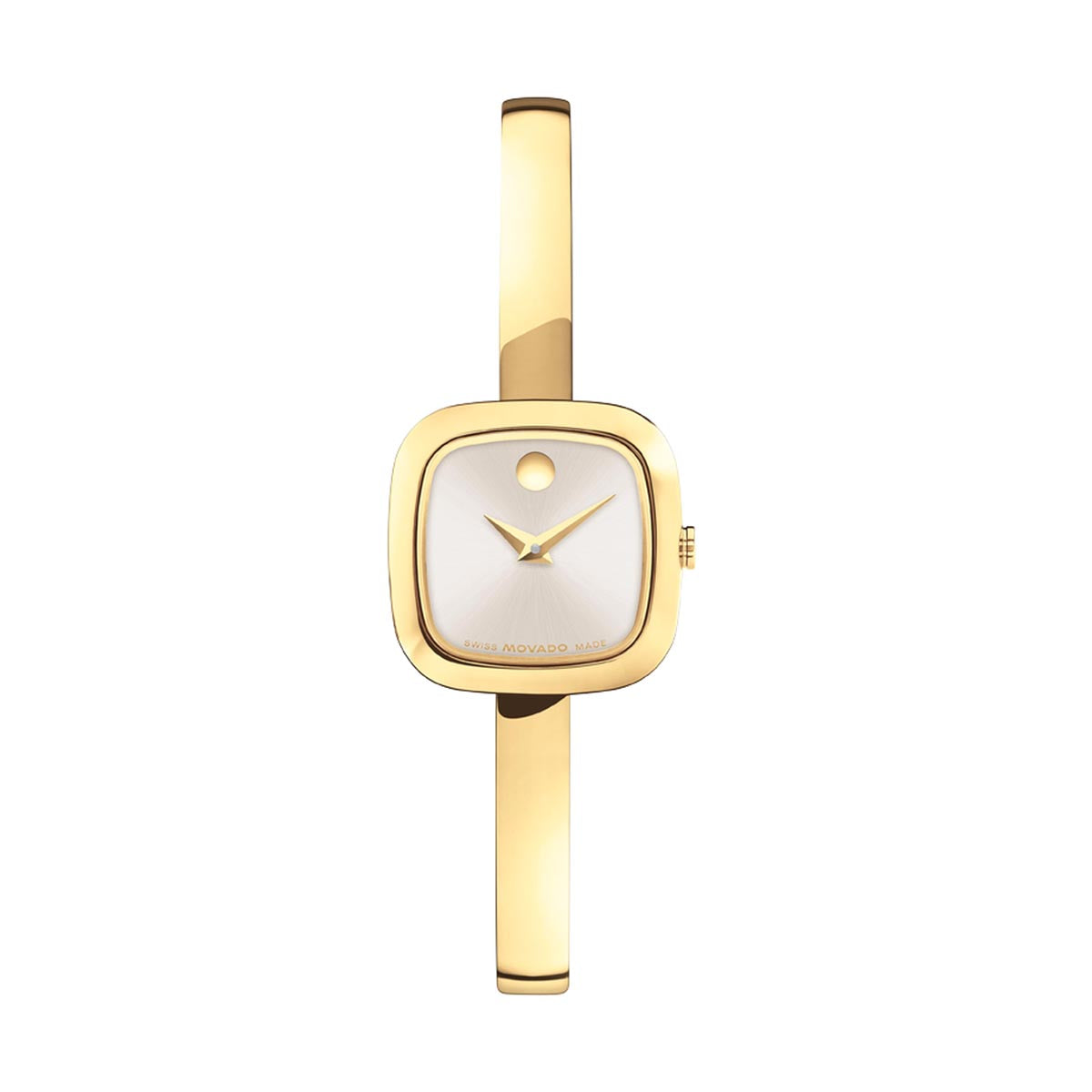 Movado Museum Bangle Watch with Champagne Dial and Yellow Stainless Steel Bracelet (22mm and quartz movement)