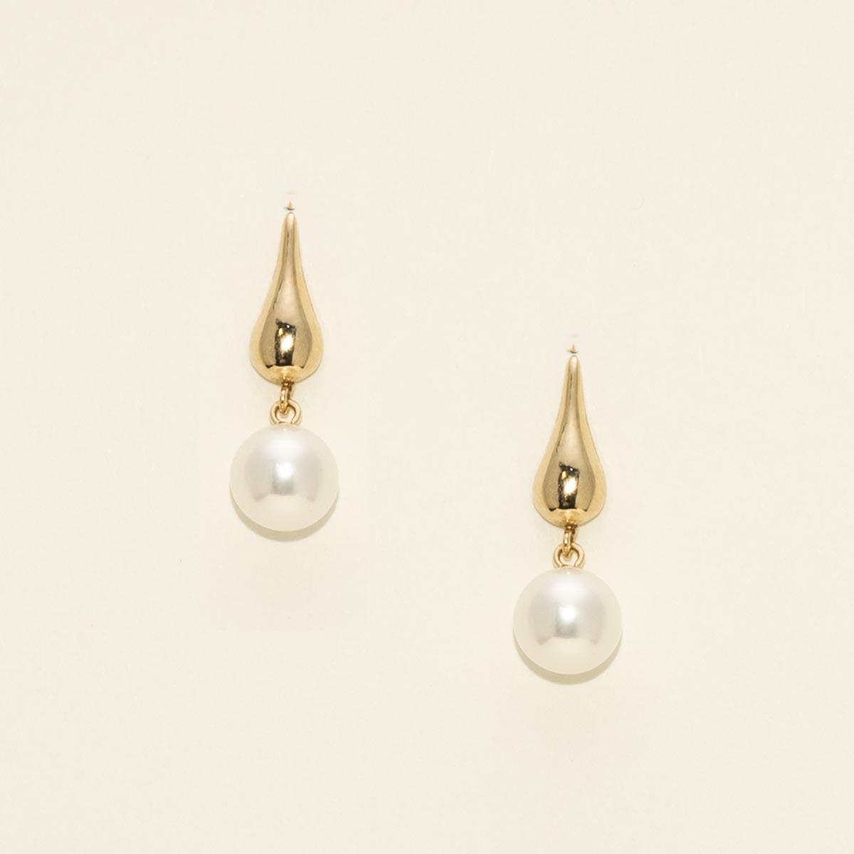 Mastoloni Cultured Freshwater Pearl Earrings in 14kt Yellow Gold (7-7.5mm pearls)