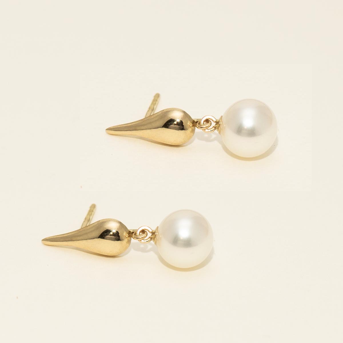Mastoloni Cultured Freshwater Pearl Earrings in 14kt Yellow Gold (7-7.5mm pearls)