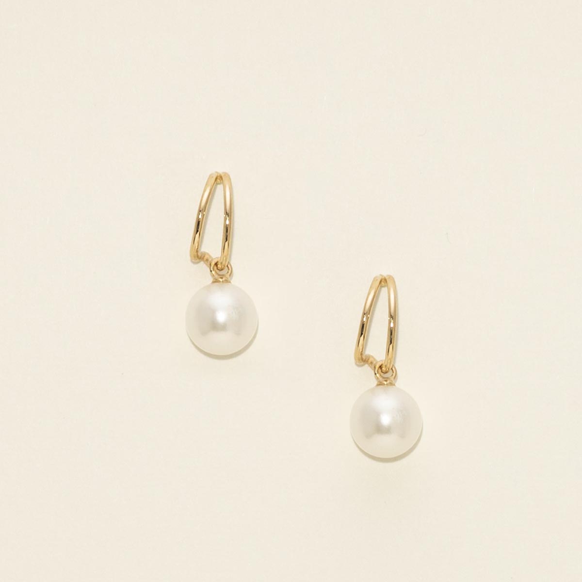 Mastoloni Cultured Freshwater Pearl Earrings in 14kt Yellow Gold (7-7.5mm pearls)