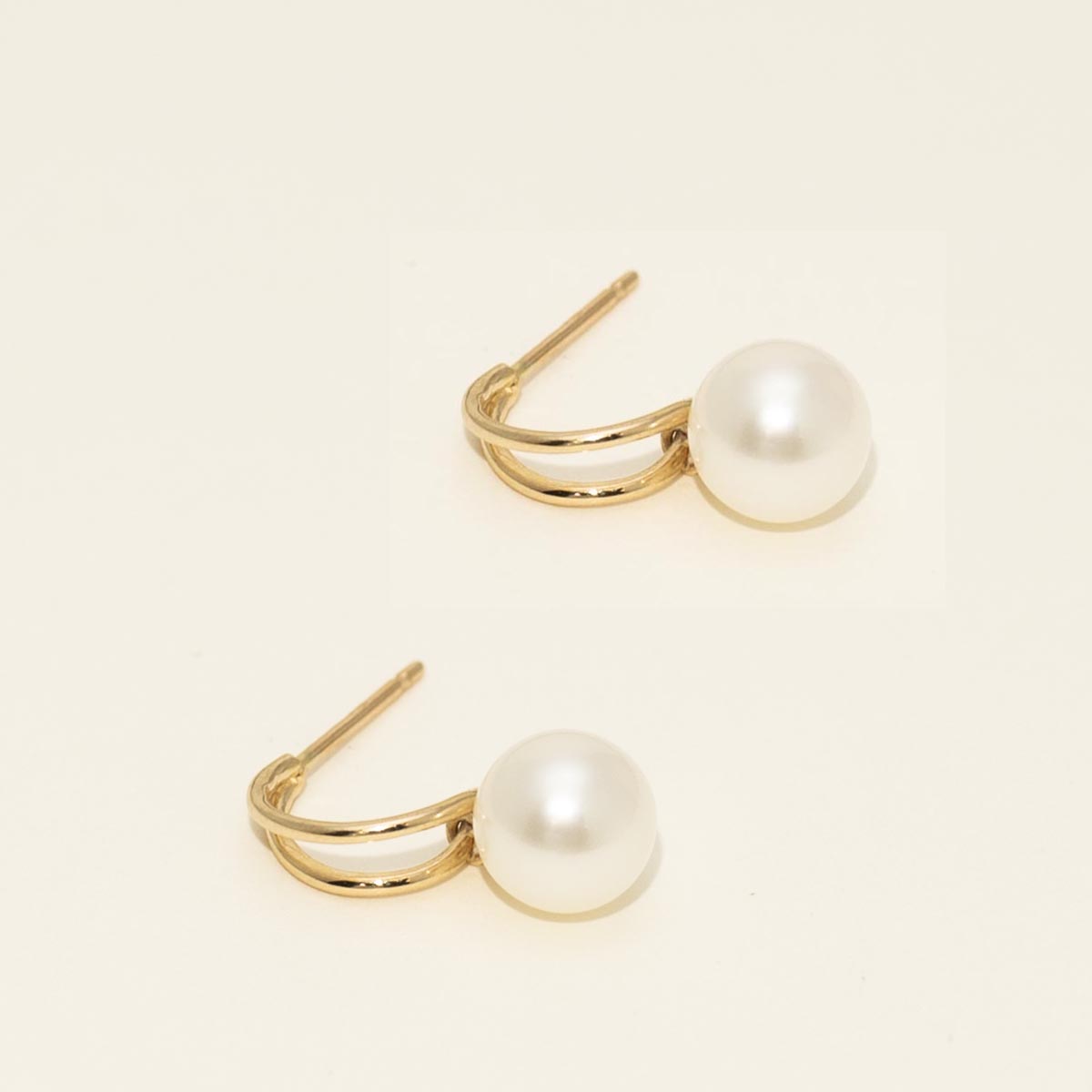 Mastoloni Cultured Freshwater Pearl Earrings in 14kt Yellow Gold (7-7.5mm pearls)