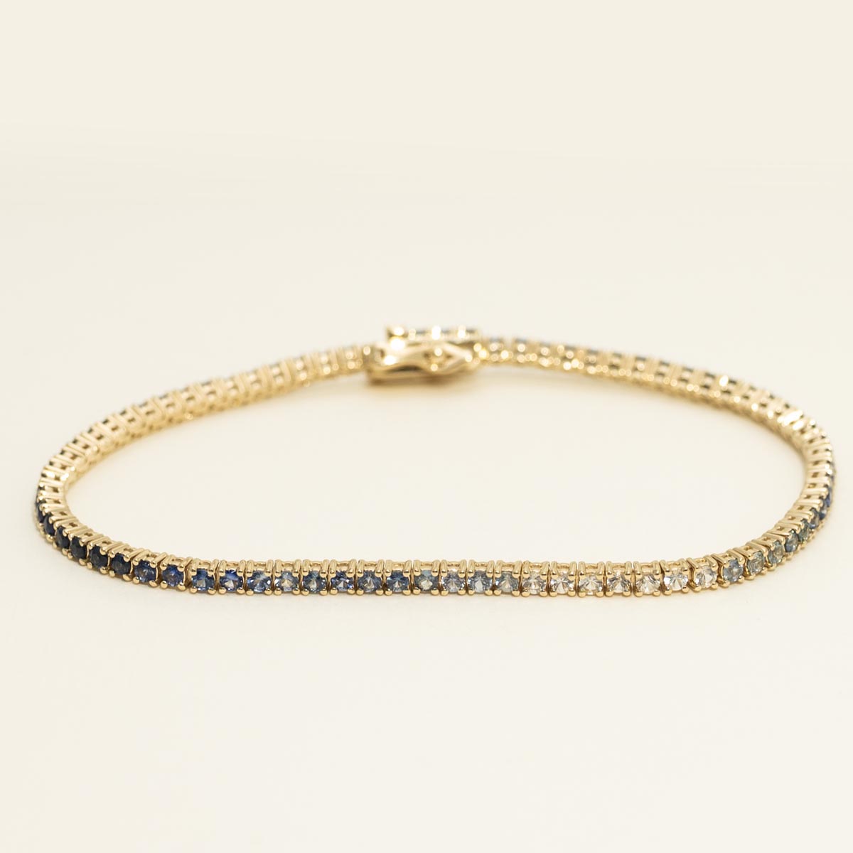 Multicolor Sapphire Tennis Bracelet in 14kt Yellow Gold