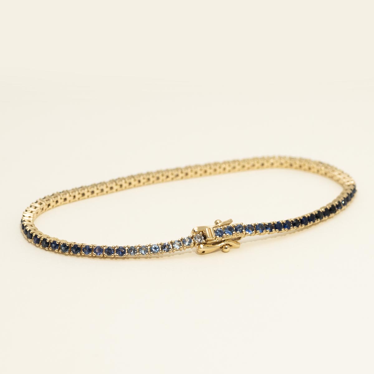 Multicolor Sapphire Tennis Bracelet in 14kt Yellow Gold