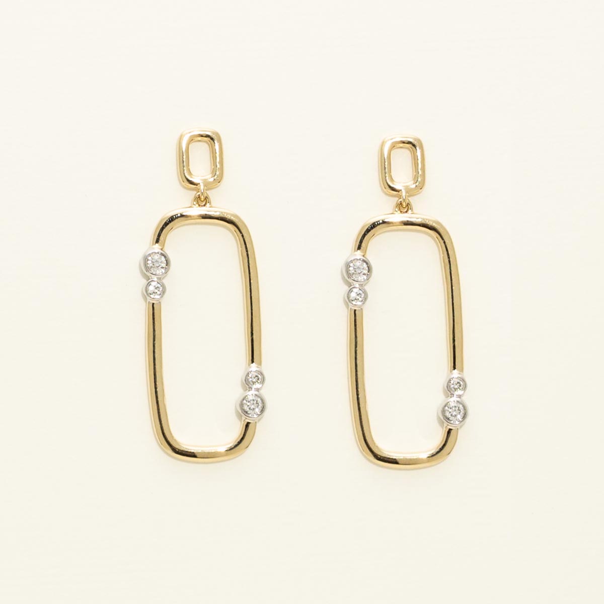 Diamond Fashion Drop Earrings in 14kt Yellow Gold (1/7ct tw)
