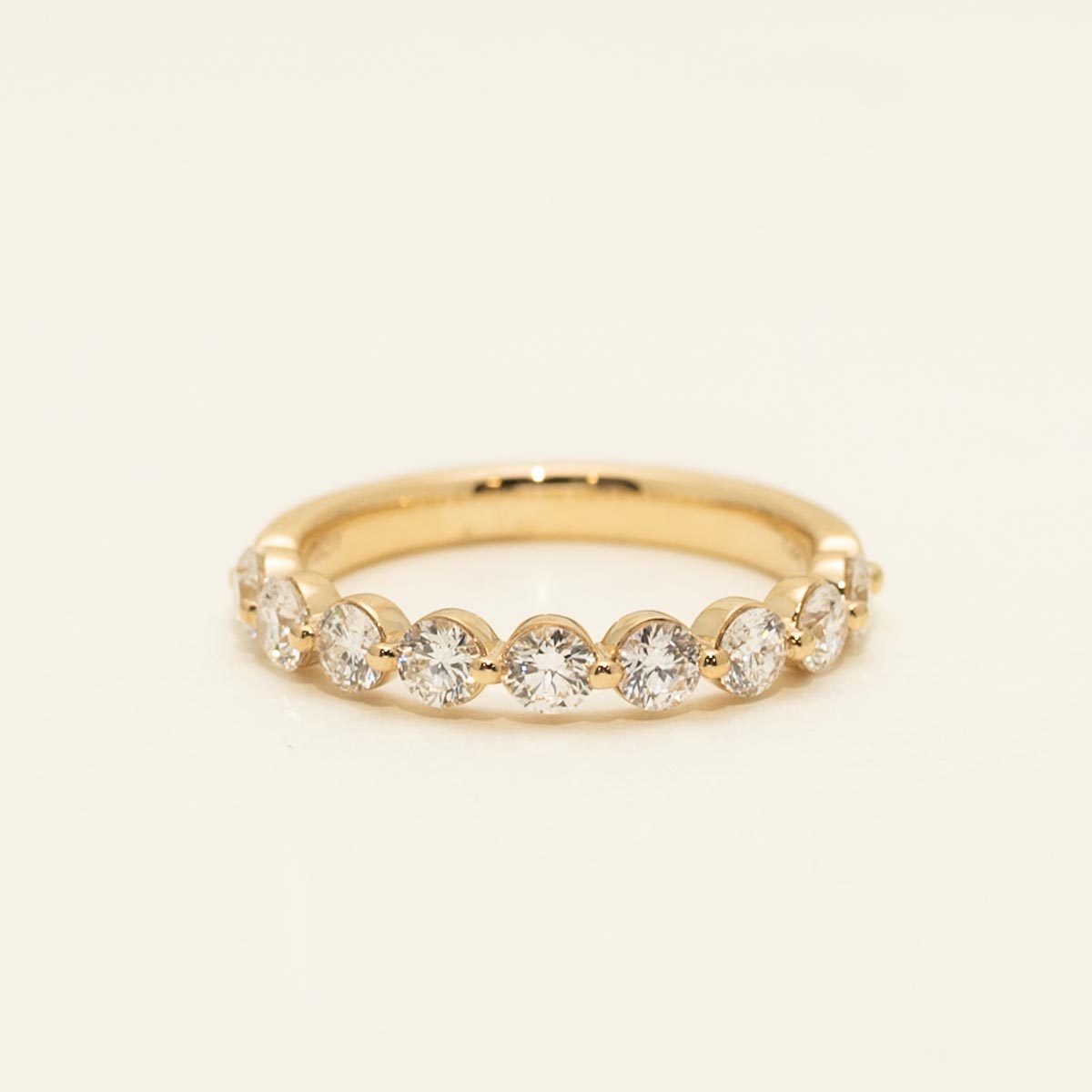 Single Prong Diamond Wedding Band in 14kt Yellow Gold (1ct tw)