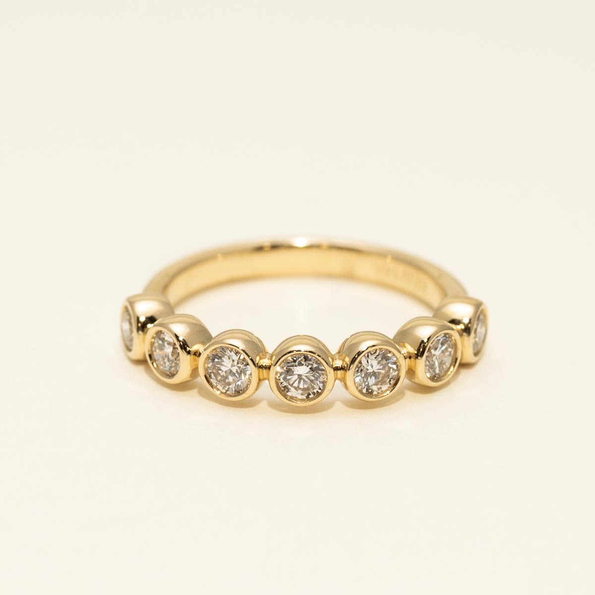Diamond Bezel Band in 14kt Yellow Gold (3/4ct tw)