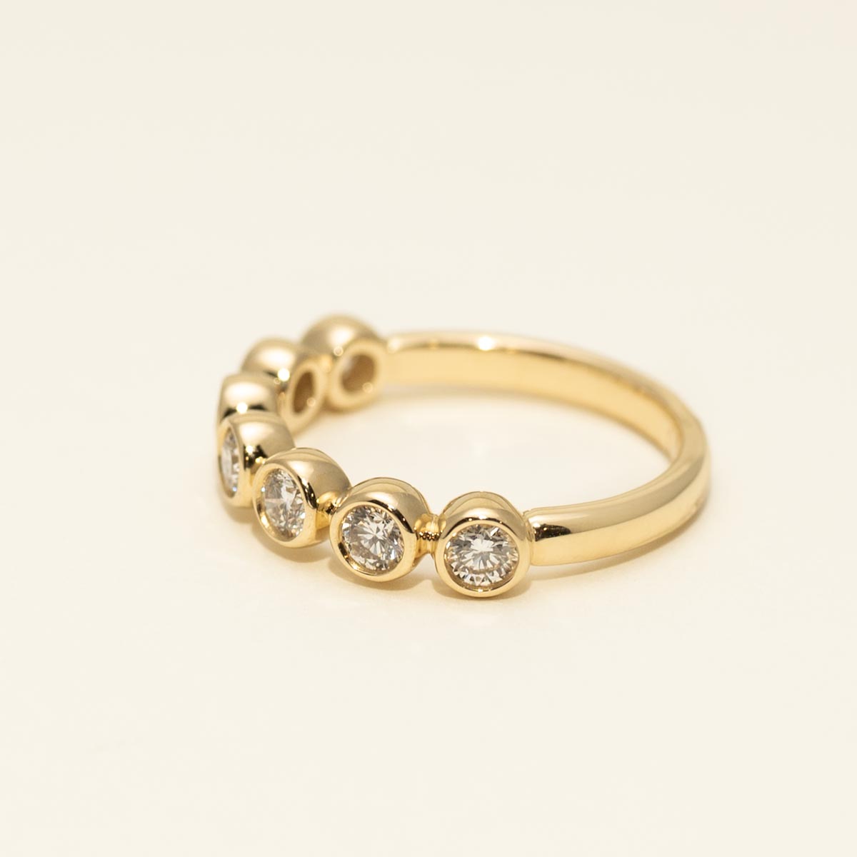 Diamond Bezel Band in 14kt Yellow Gold (3/4ct tw)