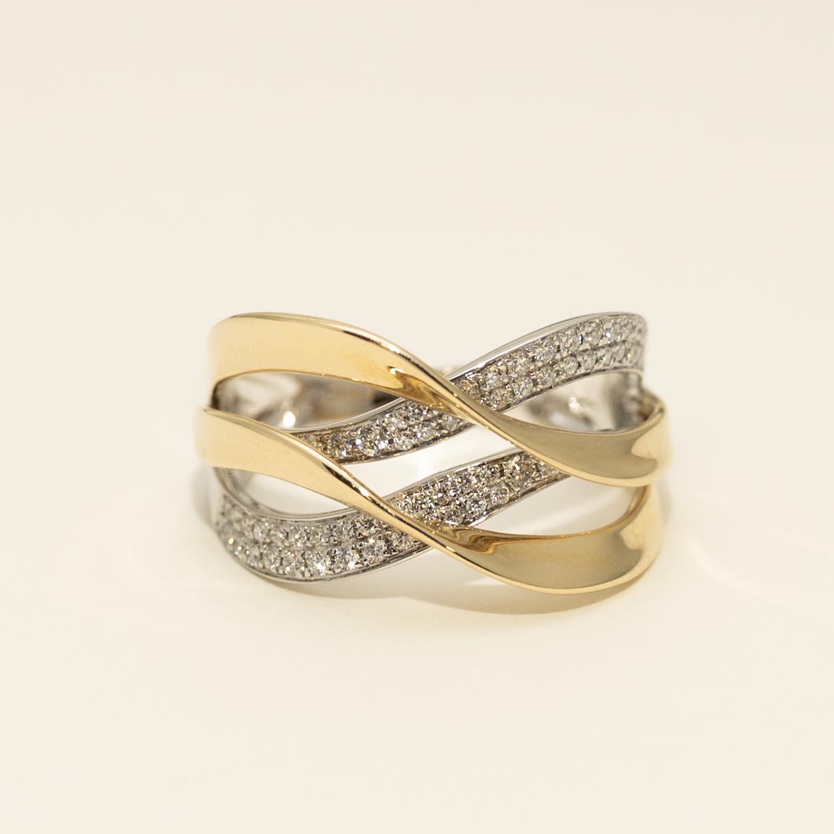 Diamond Fashion Ring in 14kt White and Yellow Gold (1/3ct tw)