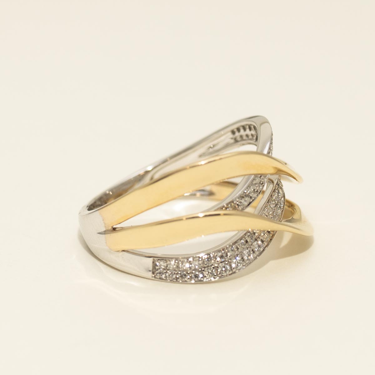Diamond Fashion Ring in 14kt White and Yellow Gold (1/3ct tw)