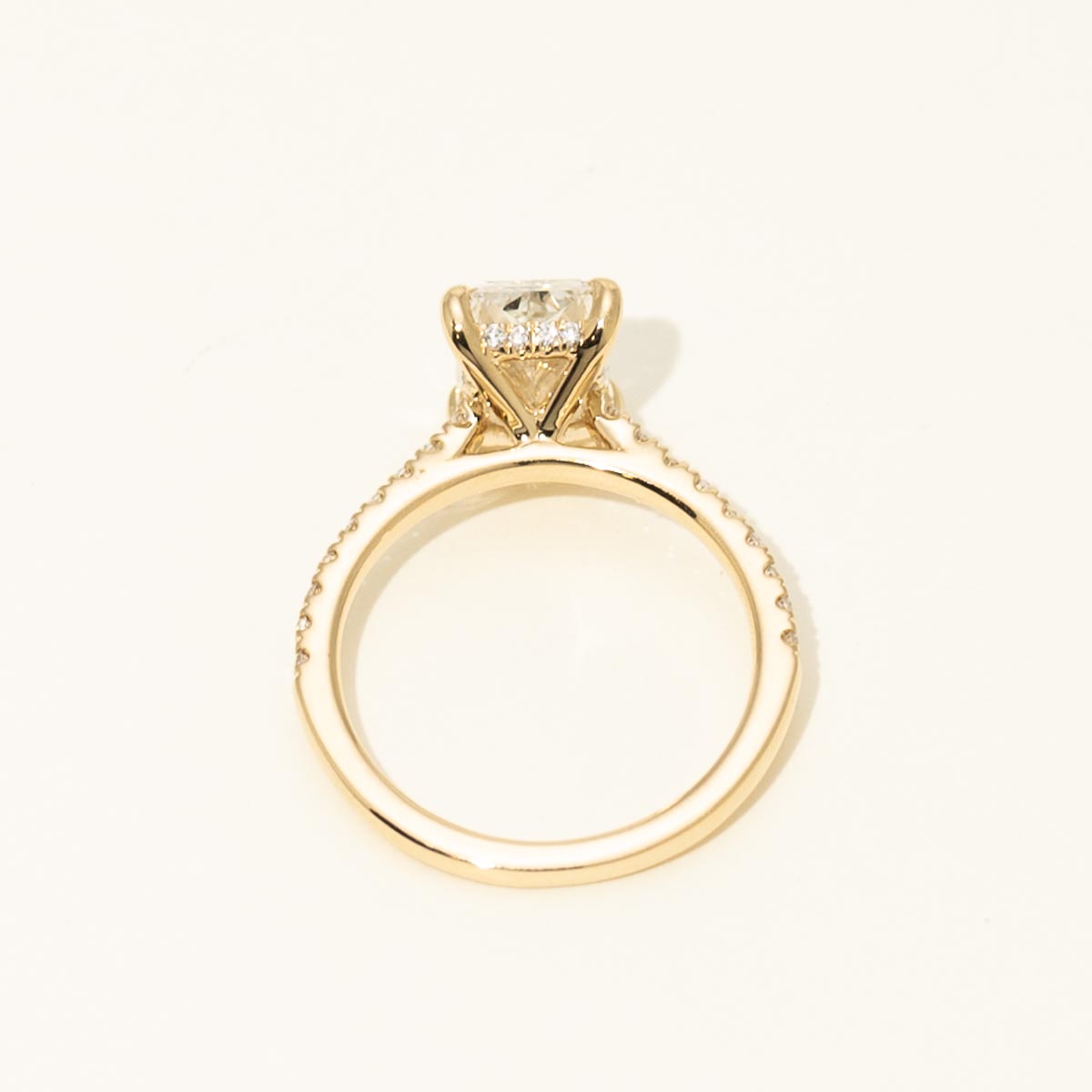 Radiant Cut Lab Grown Diamond Engagement Ring in 14kt Yellow Gold (2 7/8ct tw)