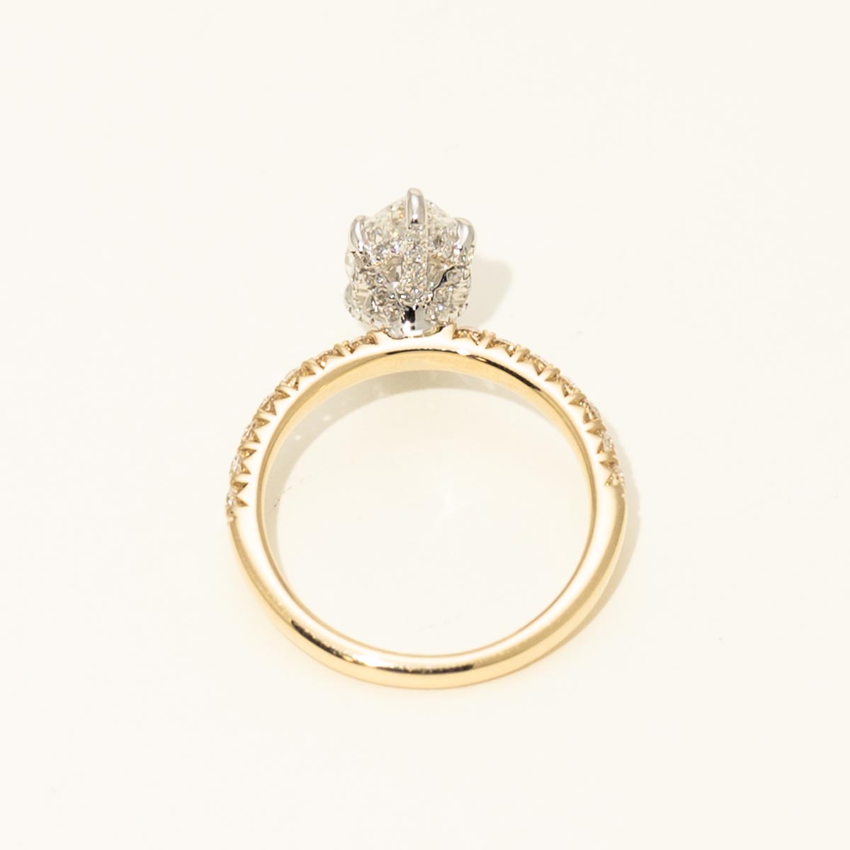 Marquise Lab Grown Diamond Engagement Ring in 14kt Yellow and White Gold (3 1/5ct tw)