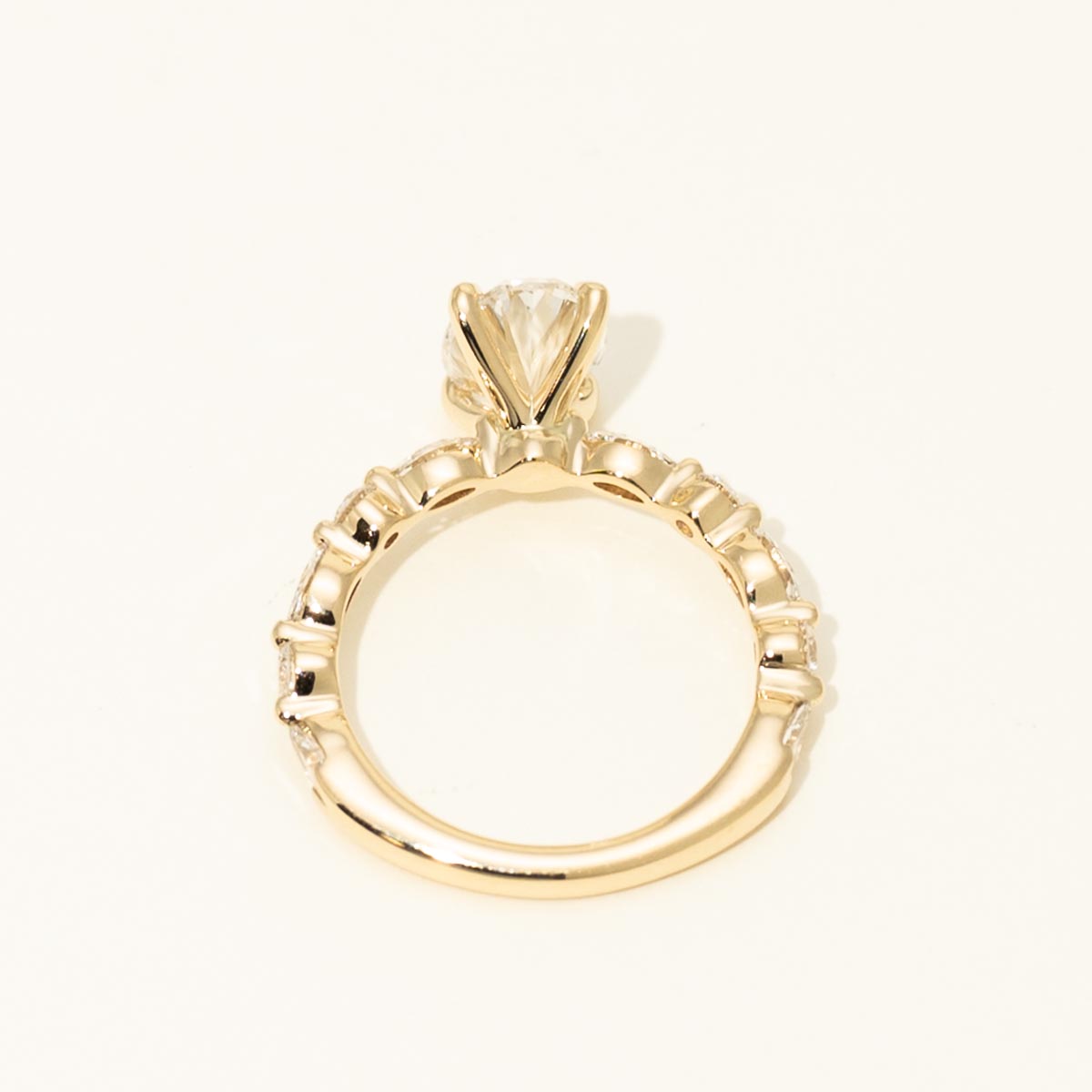 Oval Lab Grown Diamond Ring in 14kt Yellow Gold (2 7/8ct tw)