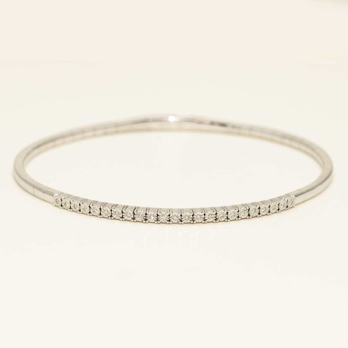 Diamond Flexible Bracelet in Sterling Silver (1/10ct  tw)