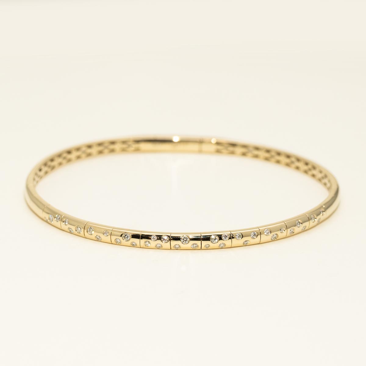 Diamond Flexible Bangle Bracelet in 14kt Yellow Gold (1/3ct tw)
