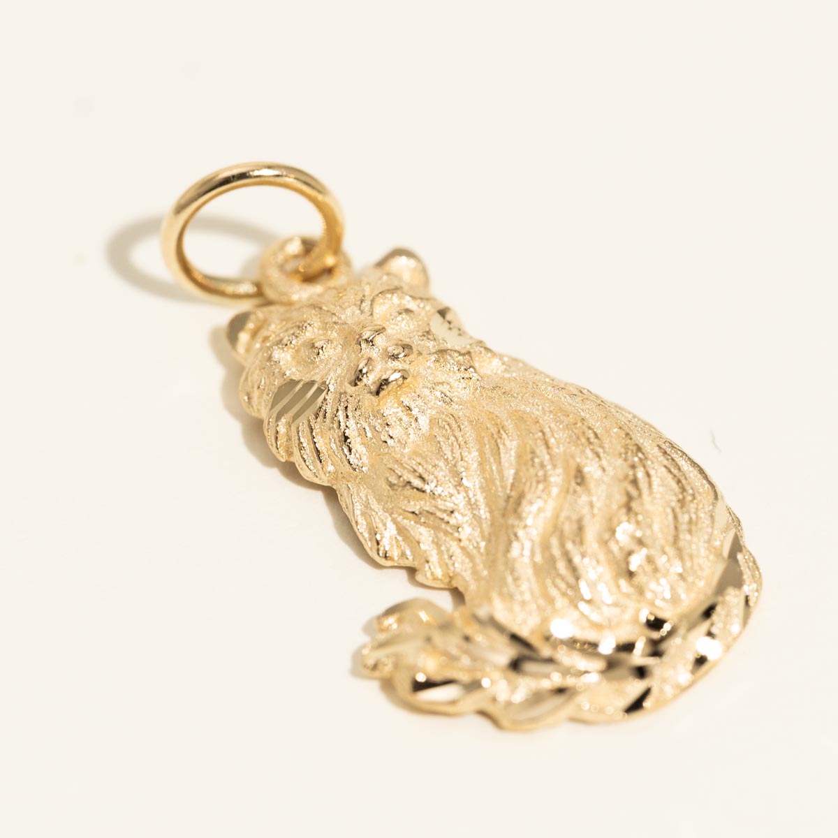 Estate Cat Charm in 14kt Yellow Gold
