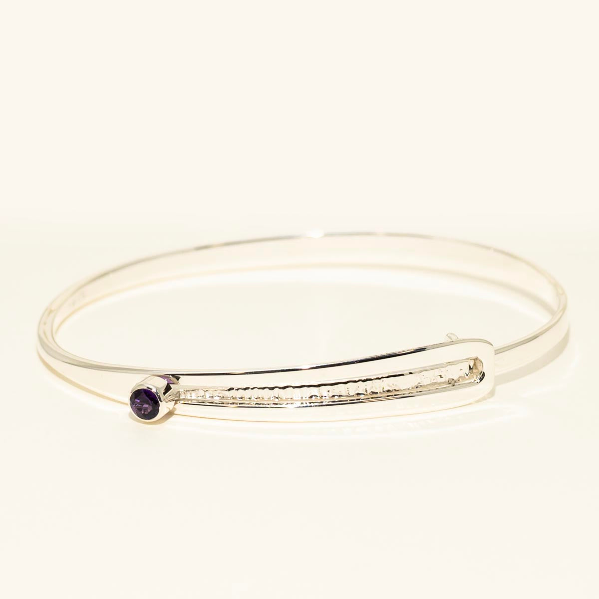 EL Designs Amethyst Slide Bracelet in Sterling Silver