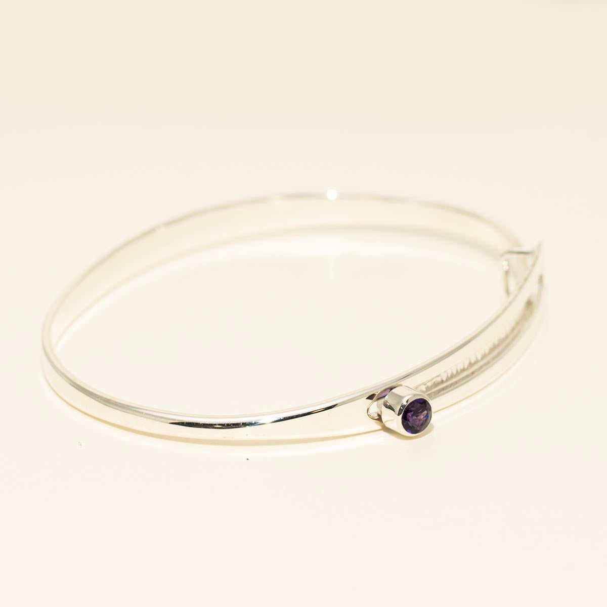 EL Designs Amethyst Slide Bracelet in Sterling Silver