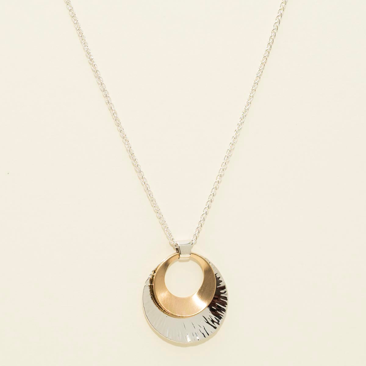 EL Designs Shimmer Necklace in Sterling Silver and 14kt Yellow Gold