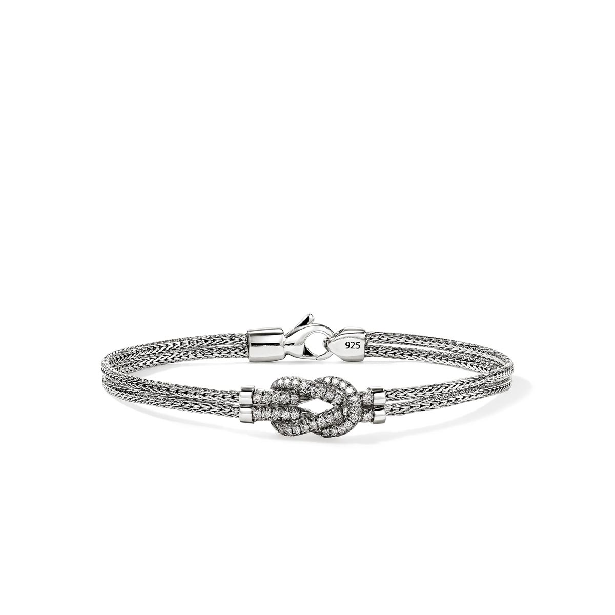John Hardy Love Knot Bracelet in Sterling Silver with Diamonds (1/3ct tw)