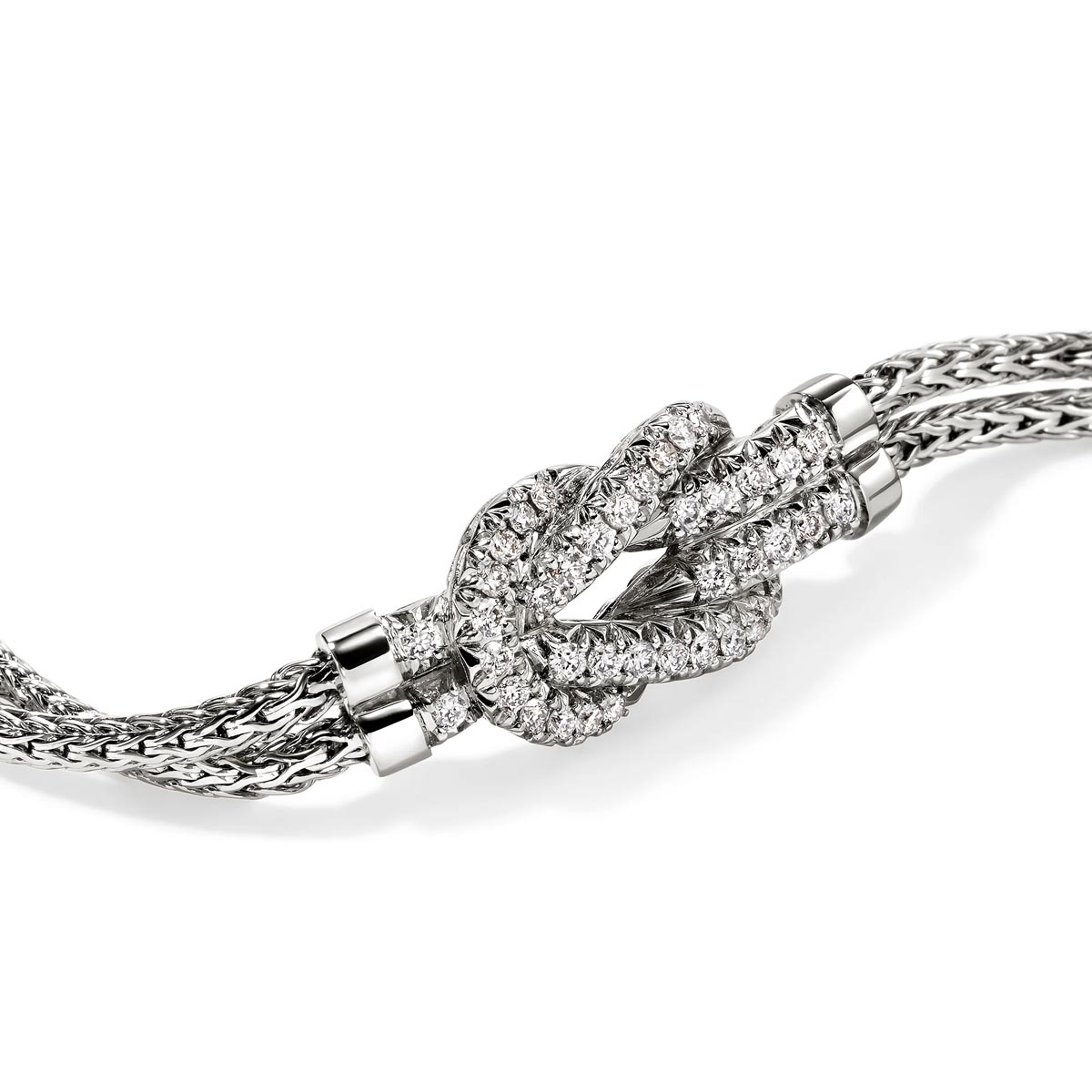 John Hardy Love Knot Bracelet in Sterling Silver with Diamonds (1/3ct tw)