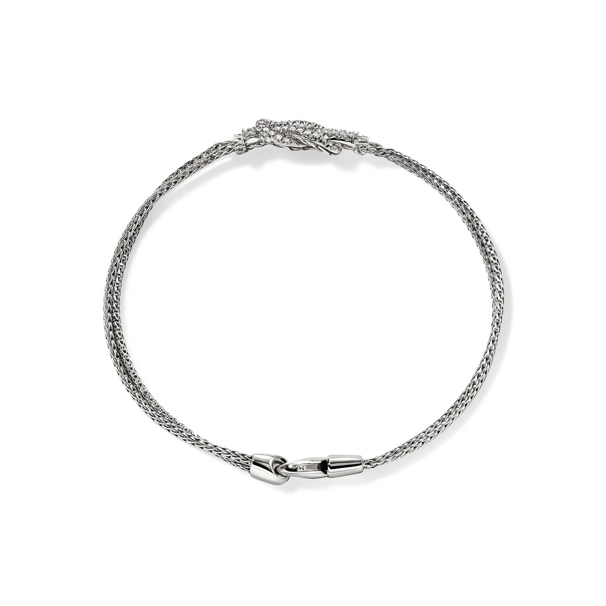 John Hardy Love Knot Bracelet in Sterling Silver with Diamonds (1/3ct tw)
