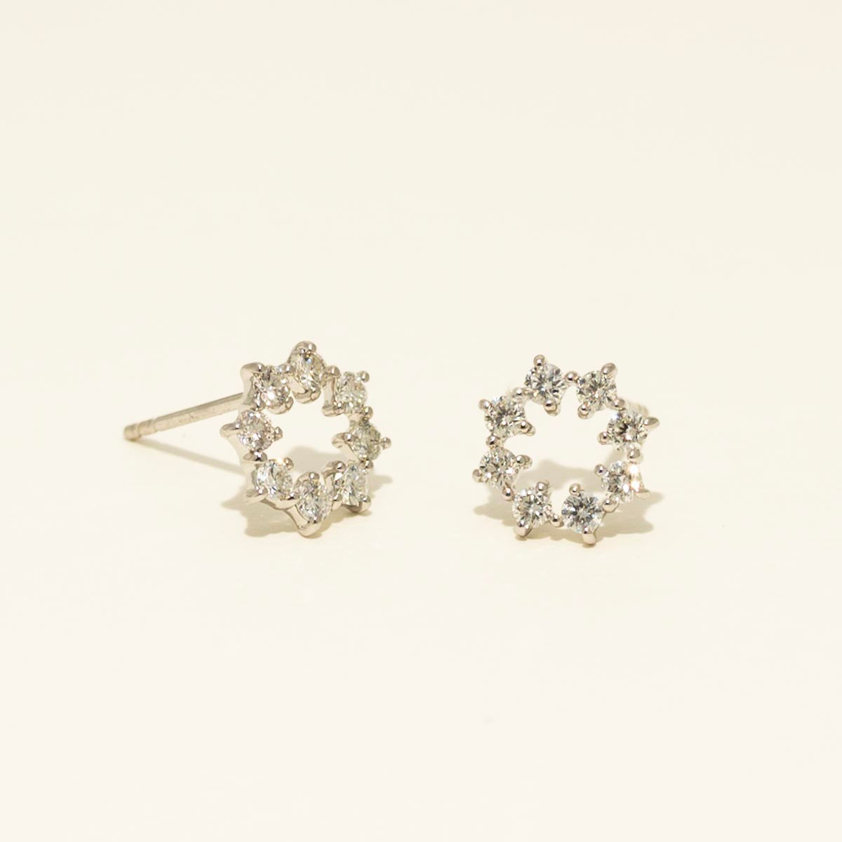 Diamond Circle Earrings in 14kt White Gold (1/2ct tw)