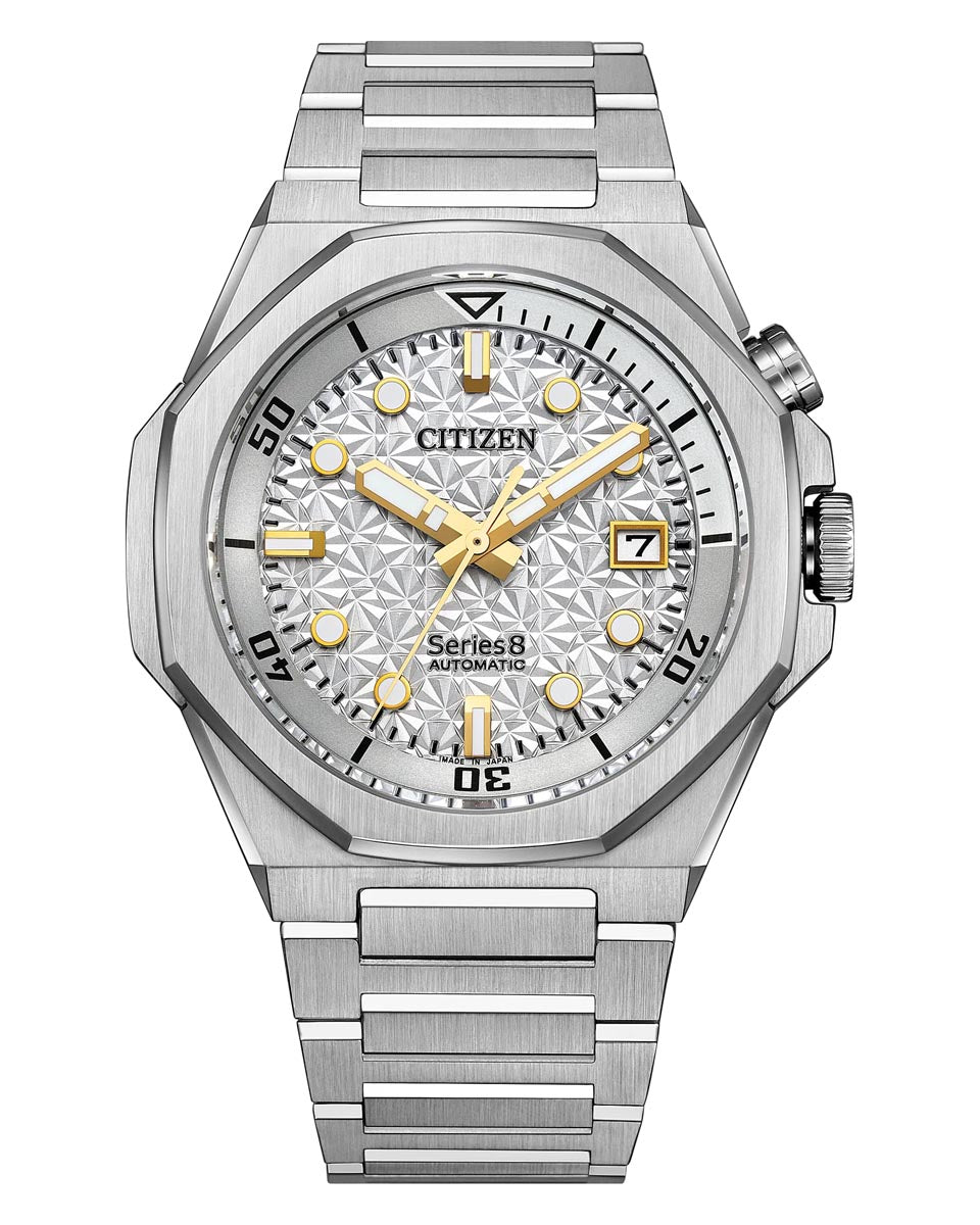 Citizen Limited Edition Series 8 Watch with White Dial and Stainless Steel Bracelet (42.6mm and automatic movemet)