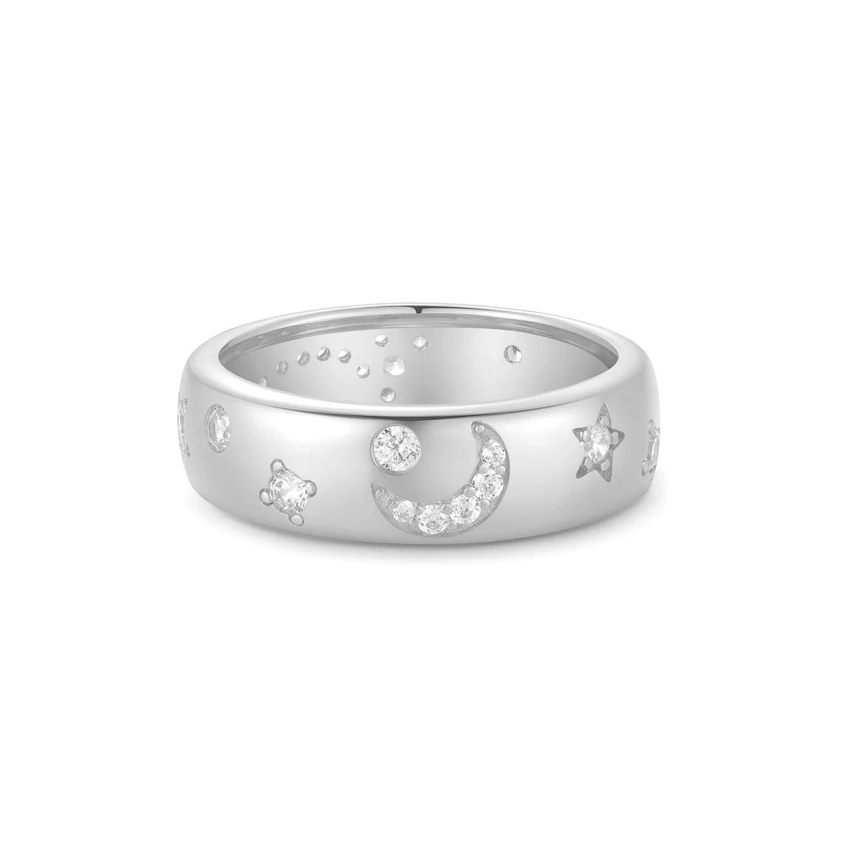 Ania Haie Cubic Zirconia Celestial Ring in Sterling Silver (size 7)