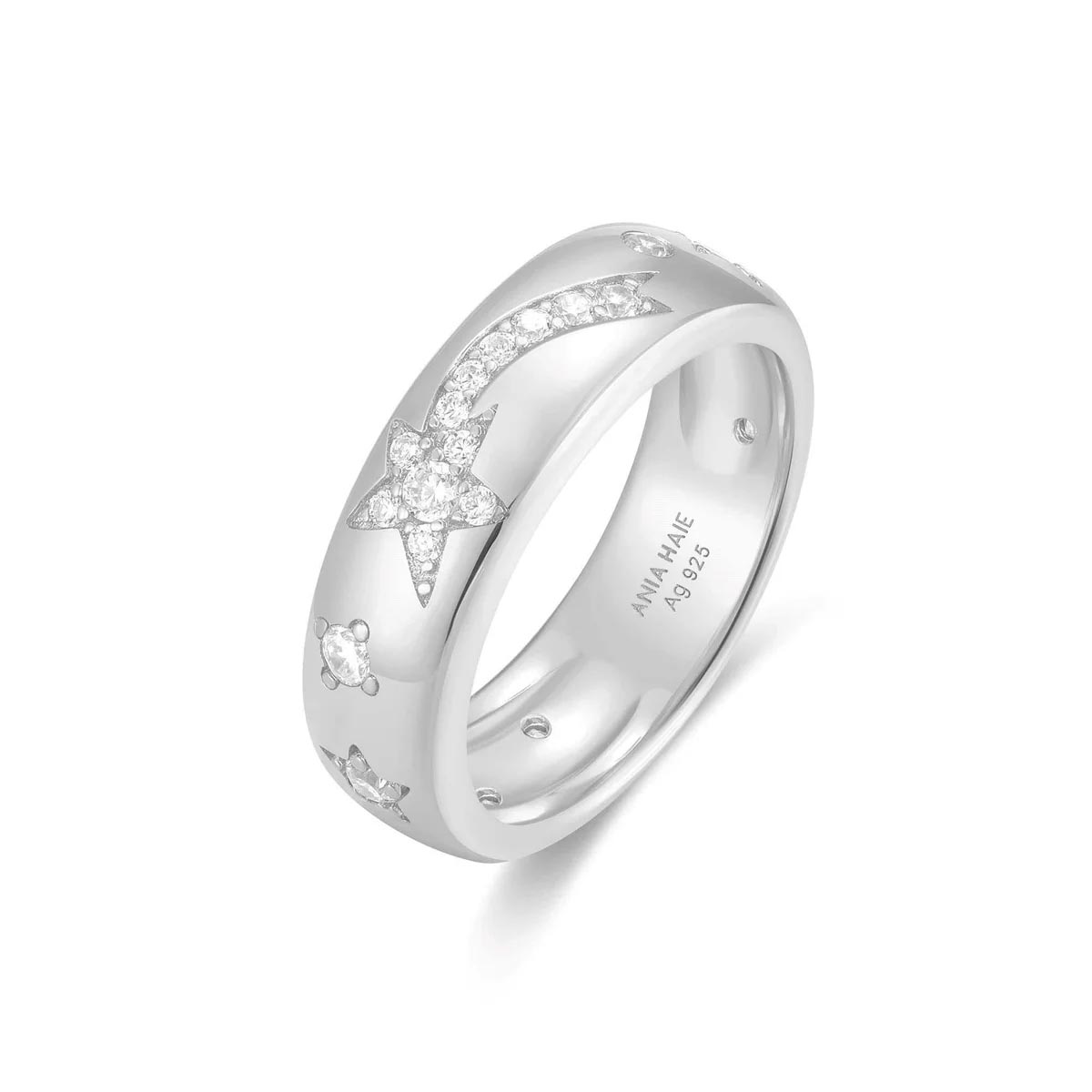 Ania Haie Cubic Zirconia Celestial Ring in Sterling Silver (size 7)