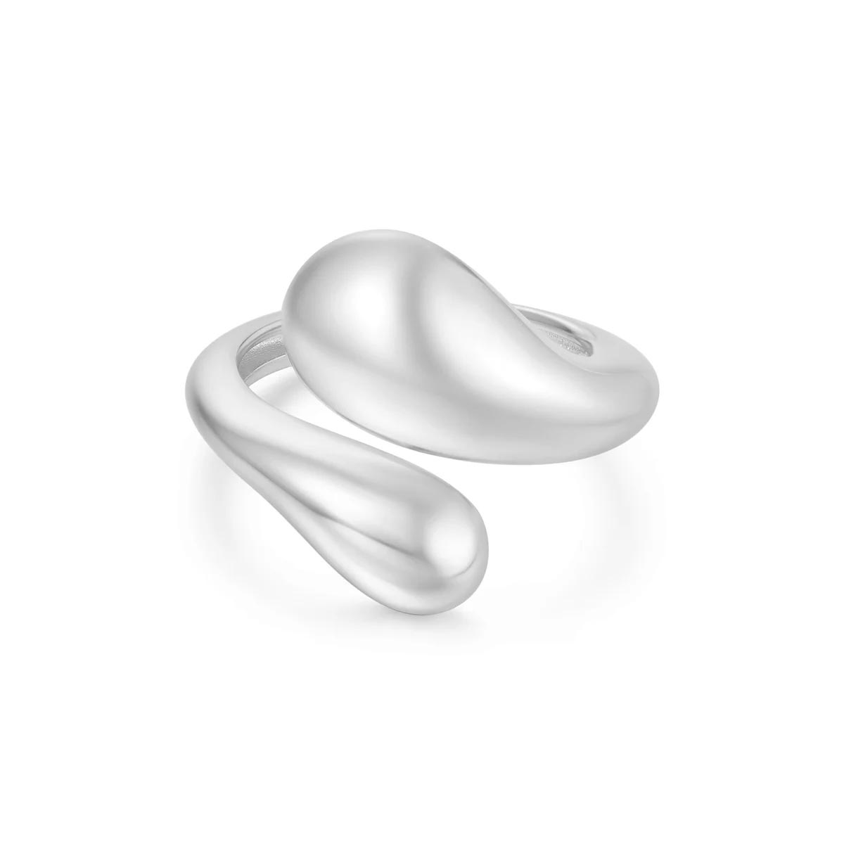 Ania Haie Adjustable Crossover Ring in Sterling Silver