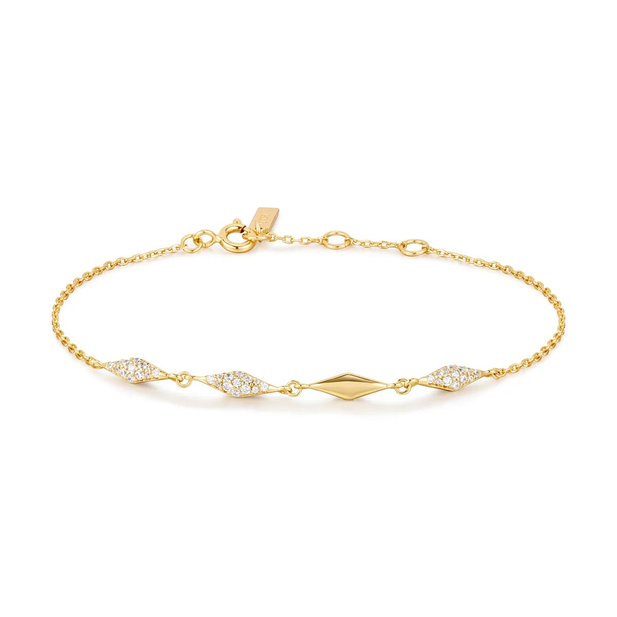 Ania Haie Cubic Zirconia Sparkle Bracelet in Sterling Silver with 14kt Gold Plate