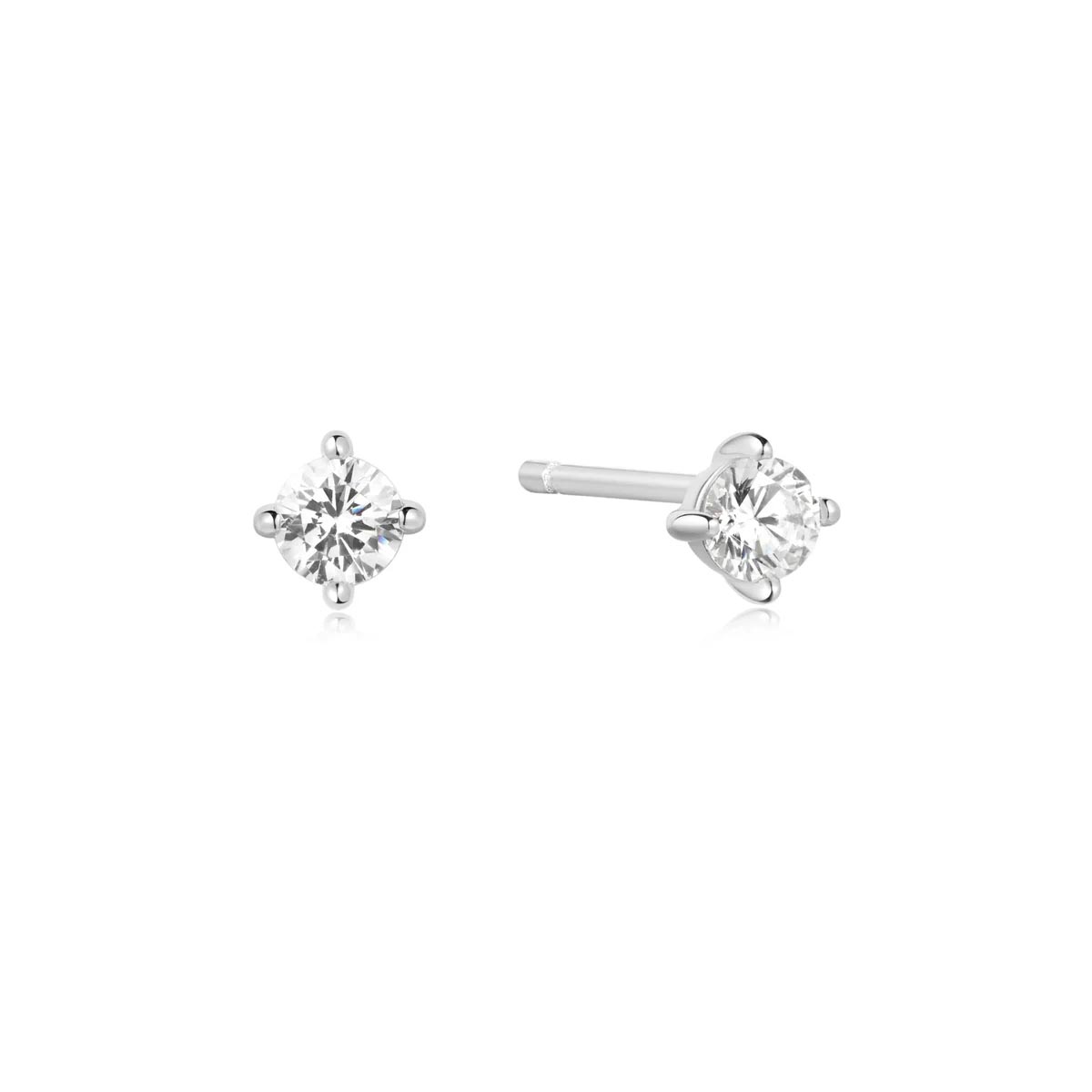 Ania Haie Cubic Zirconia Solitaire Earrings in Sterling Silver